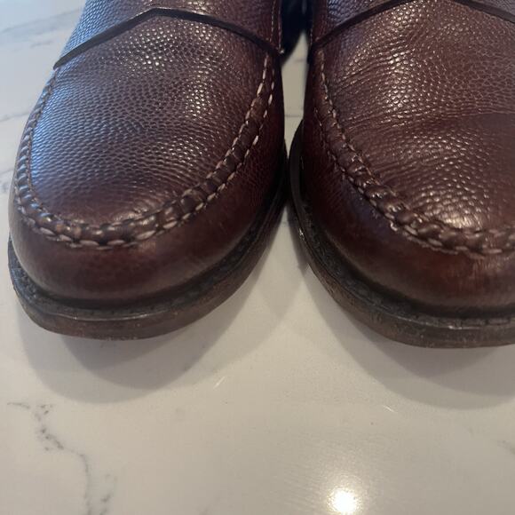 Allen Edmonds Shoes Football Grain Patriot Penny Loafers 9.5B Brown Leather EUC main image 4